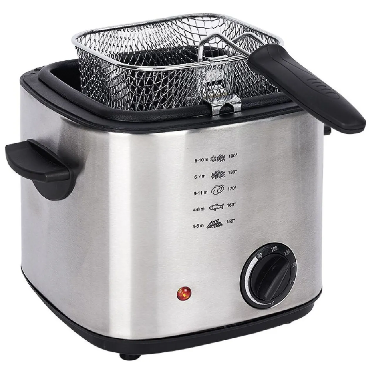 Friteuse et fondue en inox gris