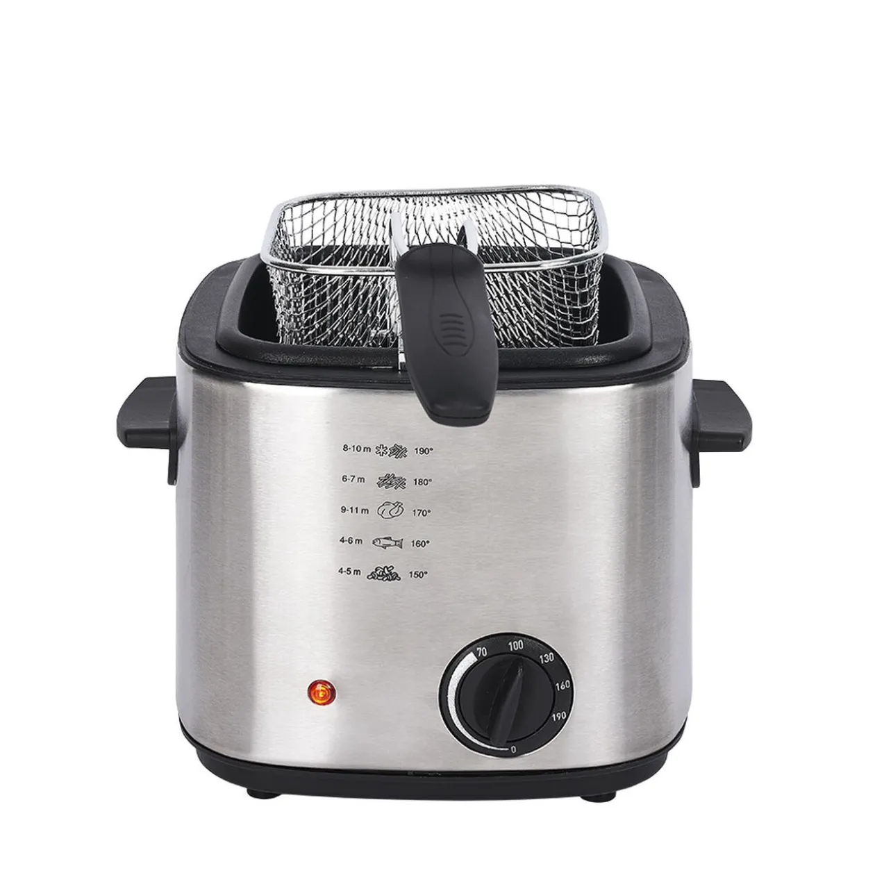 Friteuse et fondue en inox gris