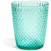 Gobelet en plastique bleu effet martelé