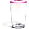 Gobelet en verre bord coloré 30 cl x 3
