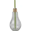 Gobelet en verre forme ampoule avec paille