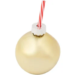 Gobelet paille boule de noël, 3 coloris