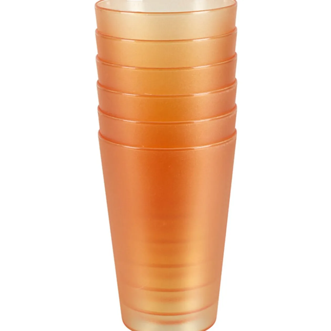 Gobelet plastique orange transparent x6