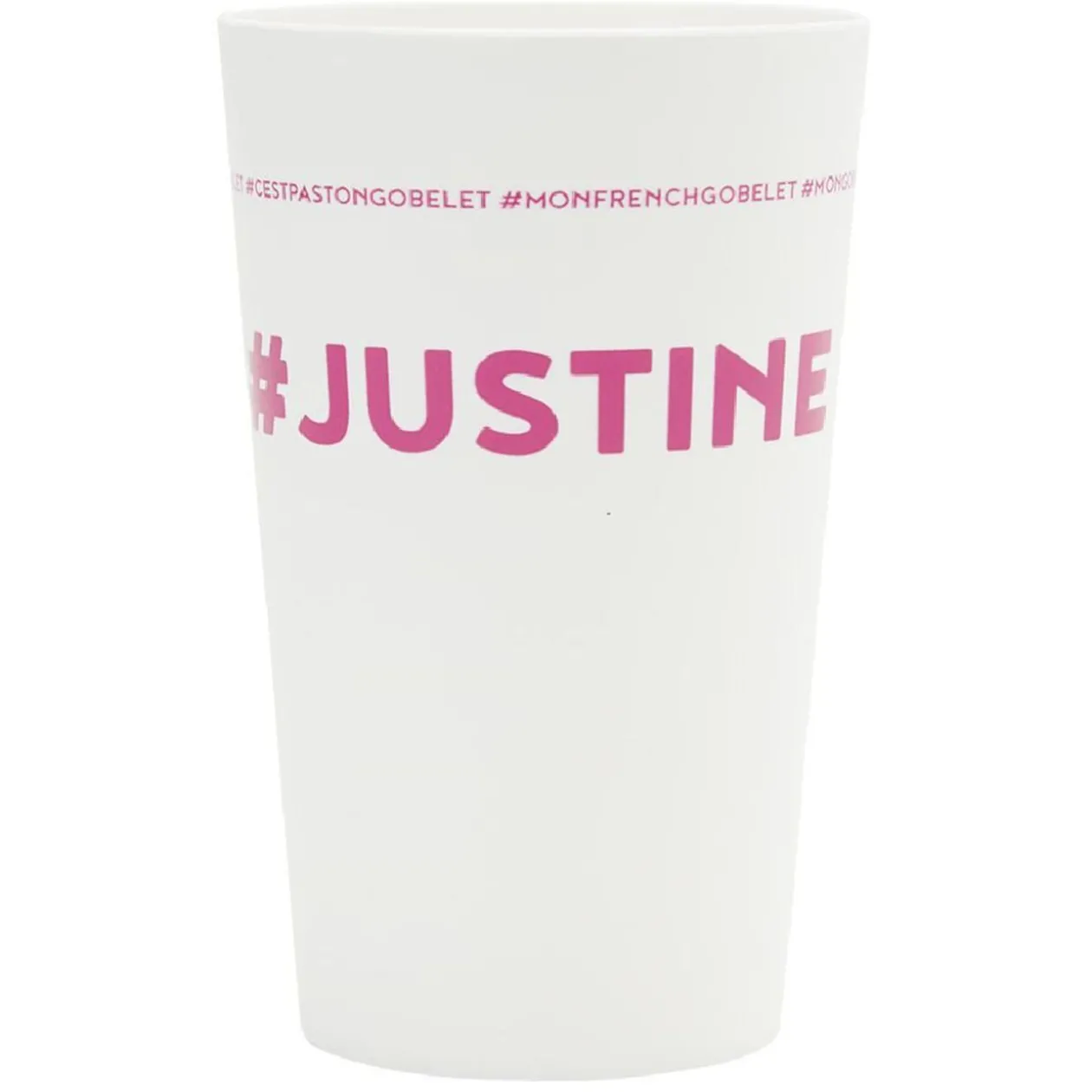 Gobelet plastique prénom #JUSTINE 33cl
