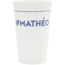 Gobelet plastique prénom #MATHÉO 33cl