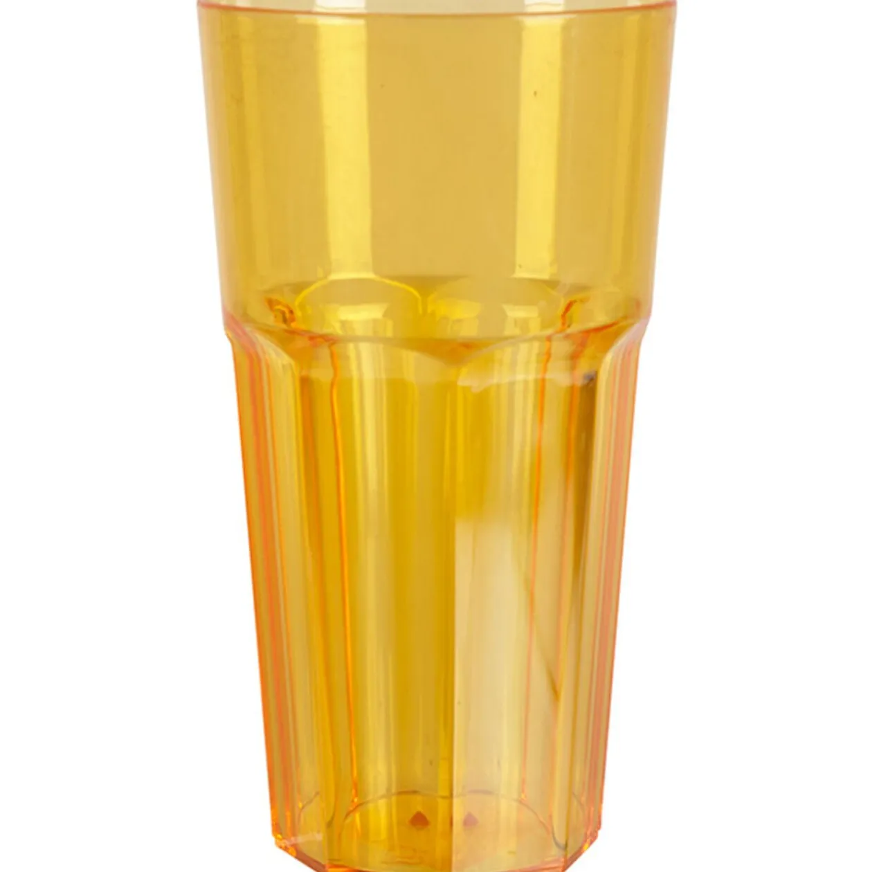 Gobelet plastique rigide orange transparent