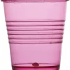 Gobelet plastique rose transparent x4