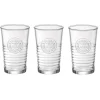 Gobelet strie embossée inscription Since 1825 transparent x3