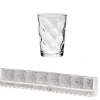 Gobelet verre motif embossé transparent 20 cl x8