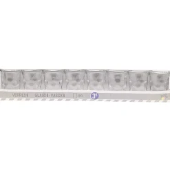 Gobelet verre motif embossé transparent 20 cl x8