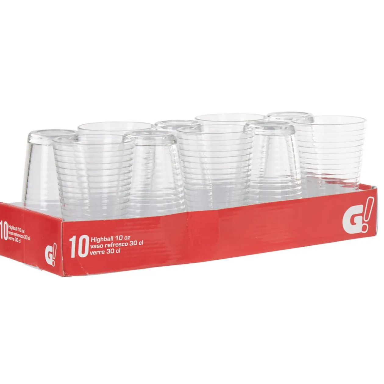 Gobelet verre transparent x 10