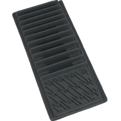 Égouttoir avec tapis pliable gris foncé 11 rangées 12 picots