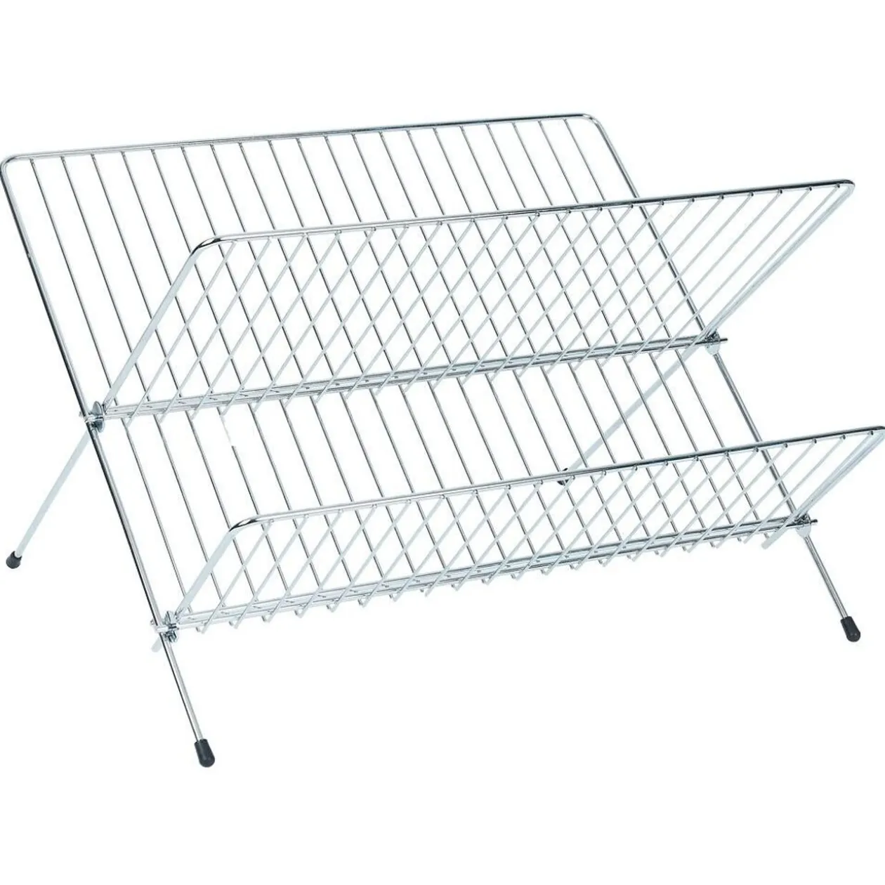 Égouttoir pliable en métal gris 36x31xH22cm