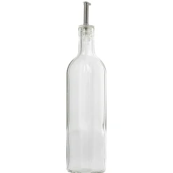 Huilier en verre avec bouchon inox