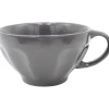 Jumbo en faïence côtelée 55 cl uni gris