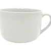 Jumbo en porcelaine 45 cl uni lin avec rainures verticales en relief