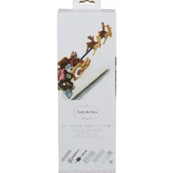 Kit bûche de Noël forme traîneau en vol
