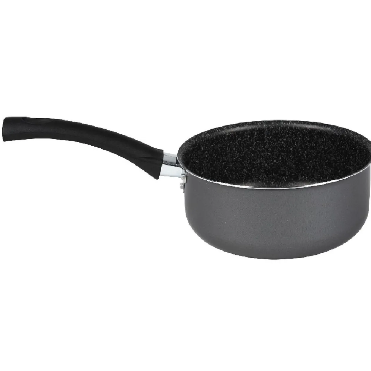Lot 1 poêle + 1 casserole aluminium effet pierre