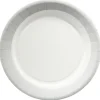 Lot de 10 assiettes en carton Ø23 cm bord gris
