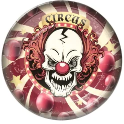 Lot de 8 assiettes en carton Ø23cm design cirque Halloween