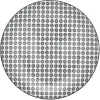 Lot de 4 assiettes plates motif géométrique en céramique