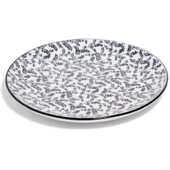 Lot de 4 assiettes plates rondes porcelaine Ø24 cm
