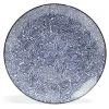 Lot de 4 assiettes plates Ø27cm porcelaine imprimé bleu et blanc
