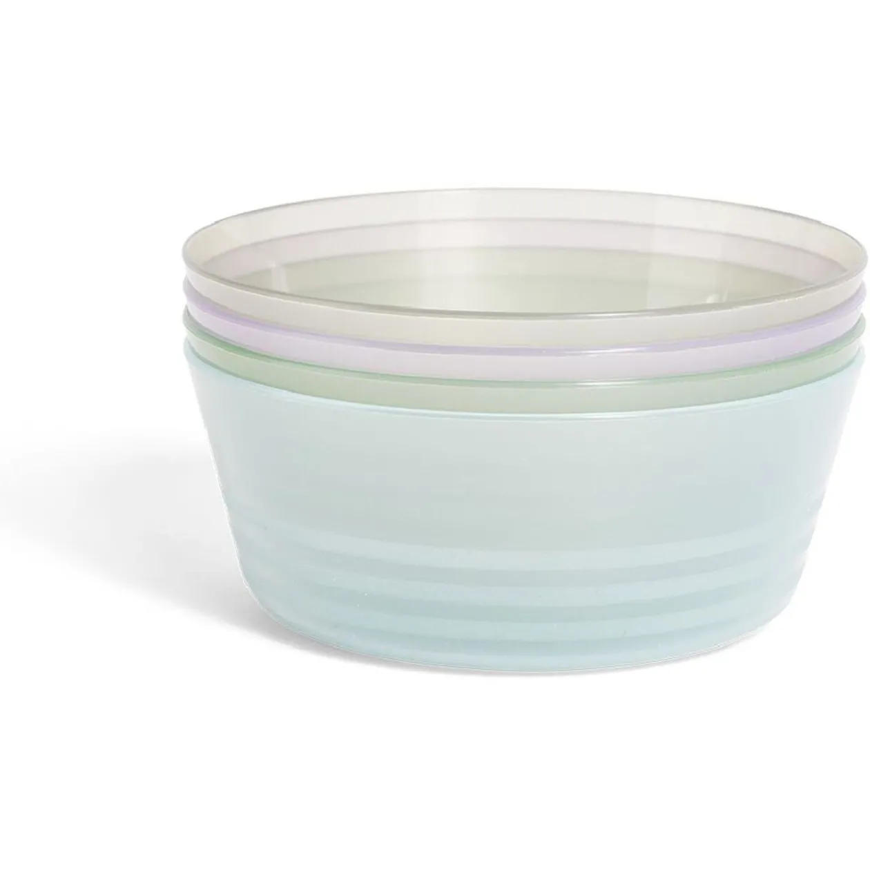 Lot de 4 bols pour enfant en plastique coloré Ø12xH.4,5cm