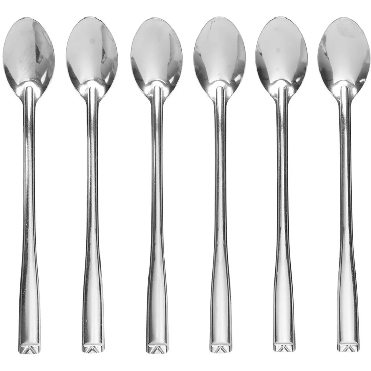 Lot de 6 cuillères à mazagran en inox