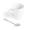 Lot de 4 cuillères forme pelle en métal argenté