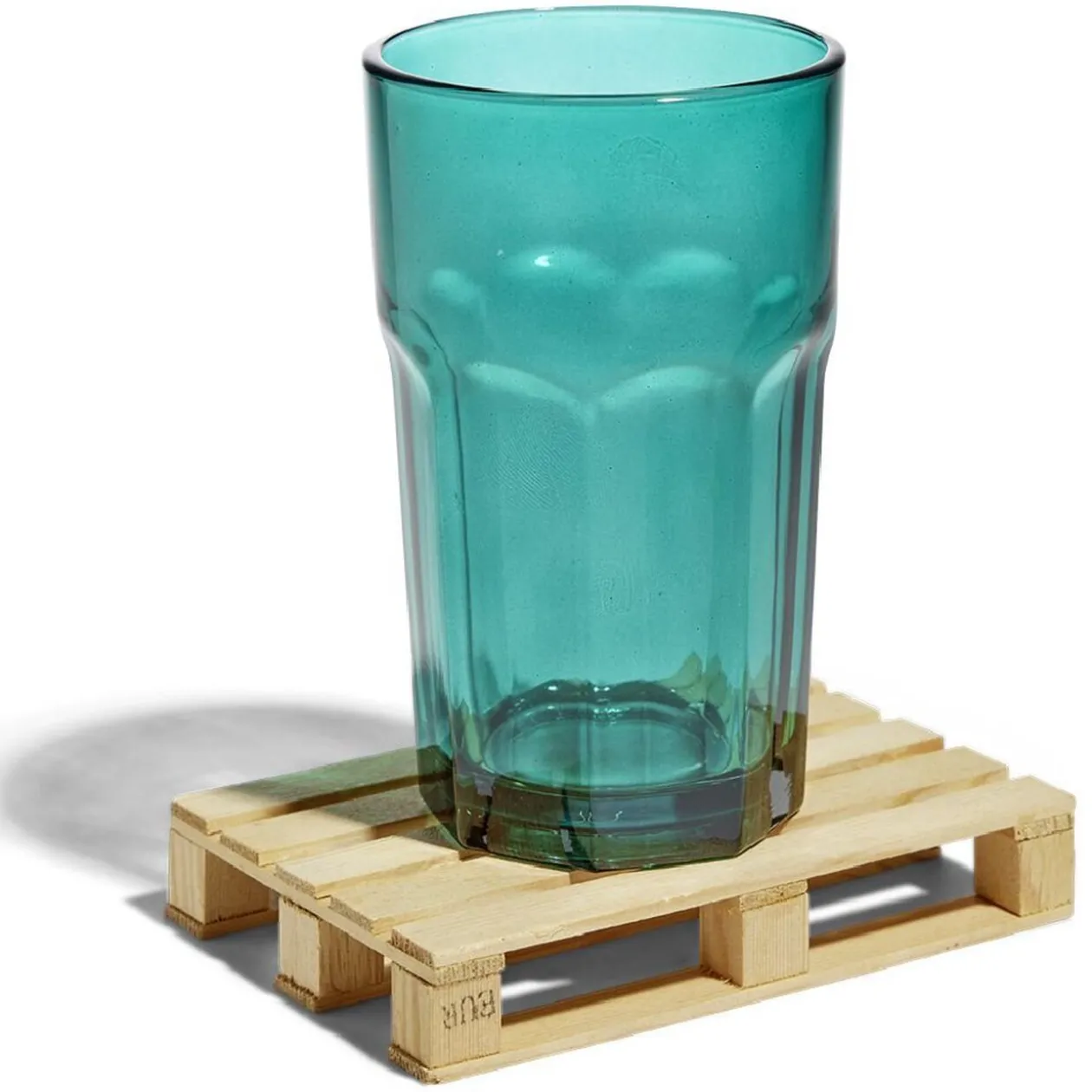Lot de 4 dessous de verre en bois style palette 12x8xH2cm