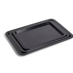 Lot de 3 plaques à four métal noir 38/43/48x29cm