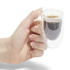 Lot de 2 tasses double paroi 80ml
