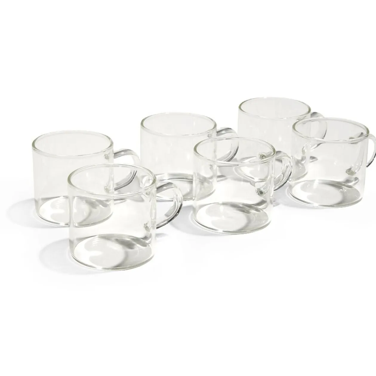 Lot de 4 tasses en verre transparent 10cl