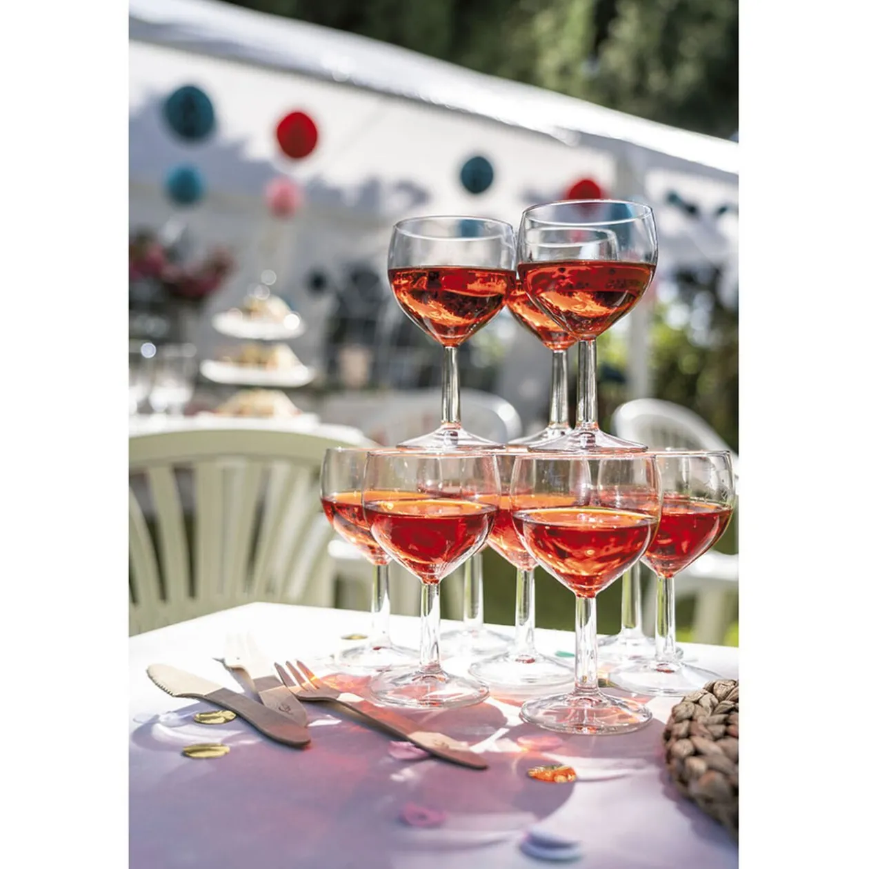 Lot de 10 verres à ballon transparents 19cl