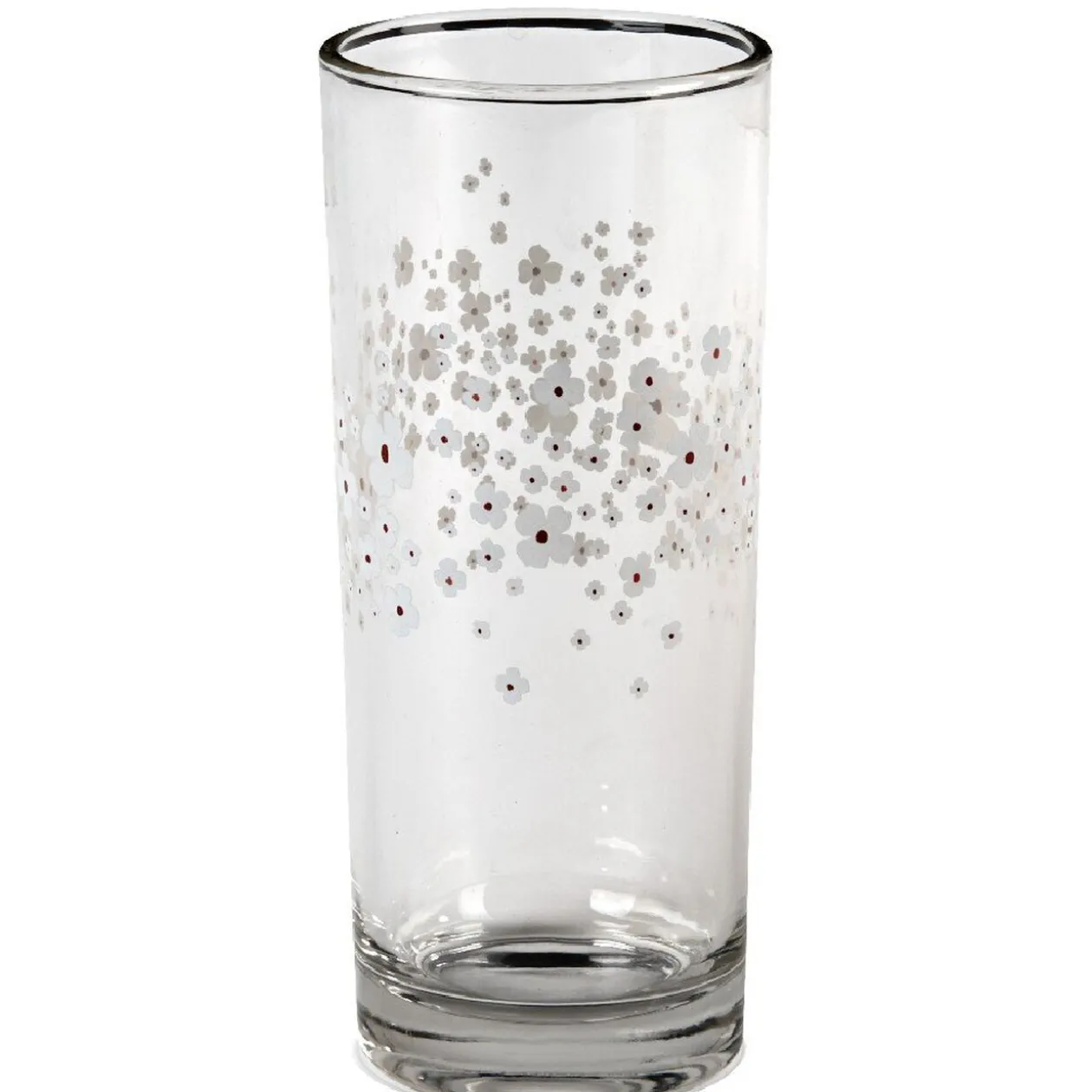 Lot de 6 verres hauts sur un plateau