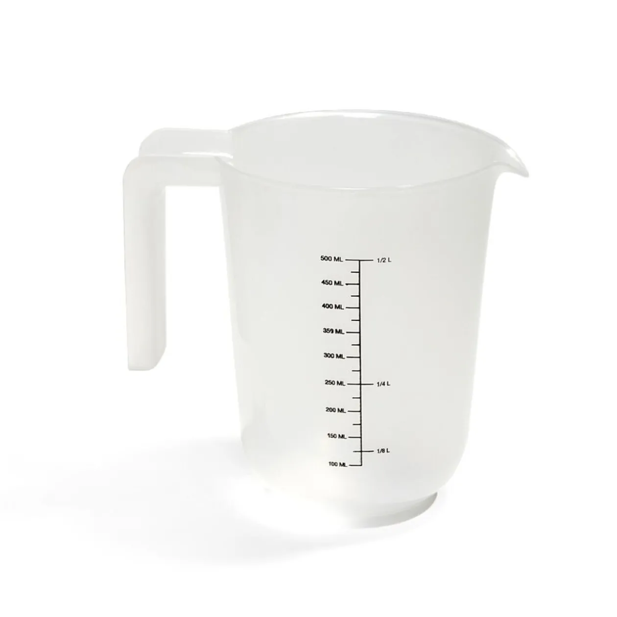 Lot de 3 verres mesureur 250/500/1000ml plastique blanc transparent
