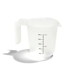 Lot de 3 verres mesureur 250/500/1000ml plastique blanc transparent