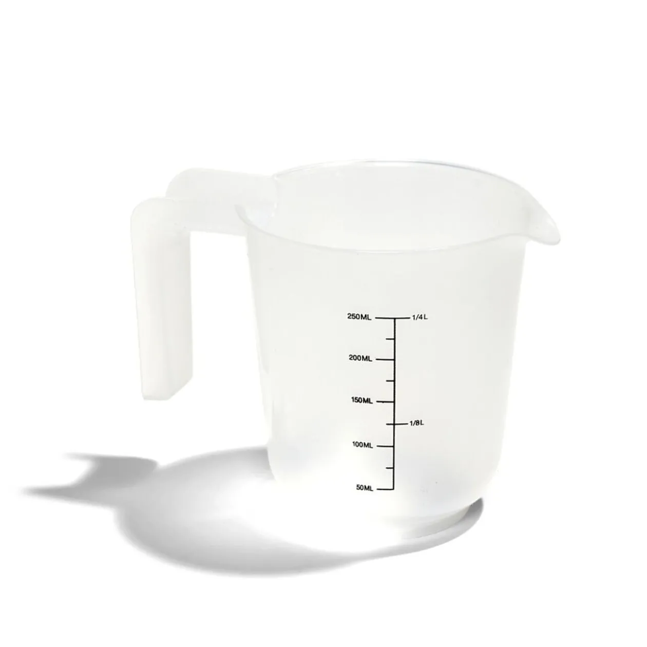 Lot de 3 verres mesureur 250/500/1000ml plastique blanc transparent