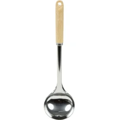 Louche en inox avec manche en bois