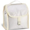 Lunch bag réfrigérant beige et gris motif macramé