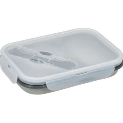 Lunchbox rétractable 2 compartiments avec couvercle 3 coloris