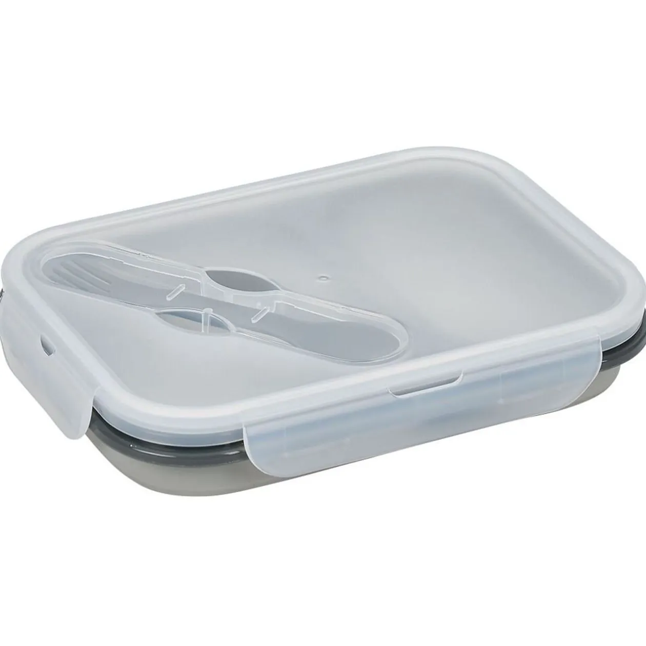 Lunchbox rétractable 2 compartiments avec couvercle 3 coloris