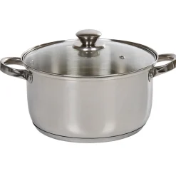 Marmite anti adhésive inox couvercle en verre