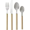 Ménagère 24 couverts inox manche plastique beige