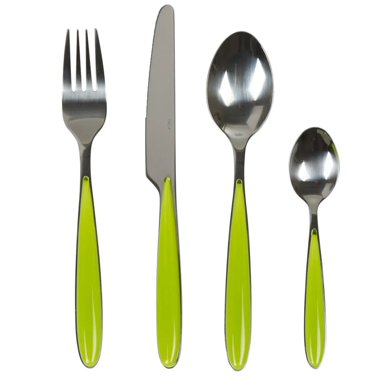 Ménagère 24 pièces vert
