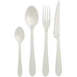 Ménagère Lisa D'Alban inox manche blanc 16 pièces