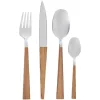 Ménagère scandinave 24 pièces effet bois