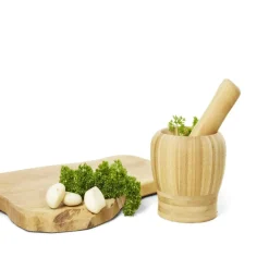 Mortier en bambou H14,5cm