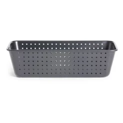 Moule à cake perforé acier noir 25x7xH2,5cm